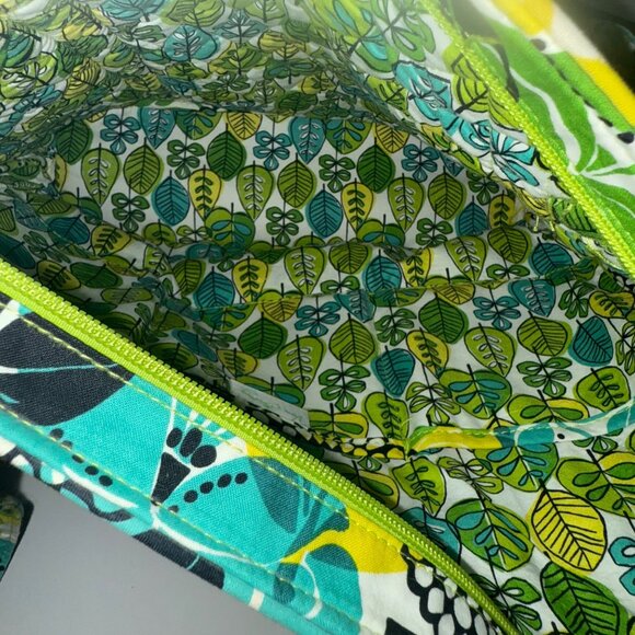 Vera Bradley Go Round Tote Bag in Retired Lime Green Pattern - Picture 6 of 8